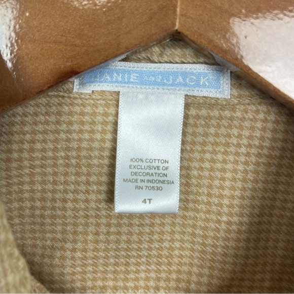 Janie and Jack Flannel Button Down size 4T - Picture 3 of 5